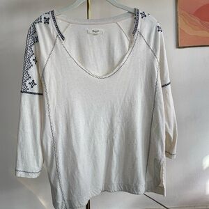 Madewell embroidered cotton top